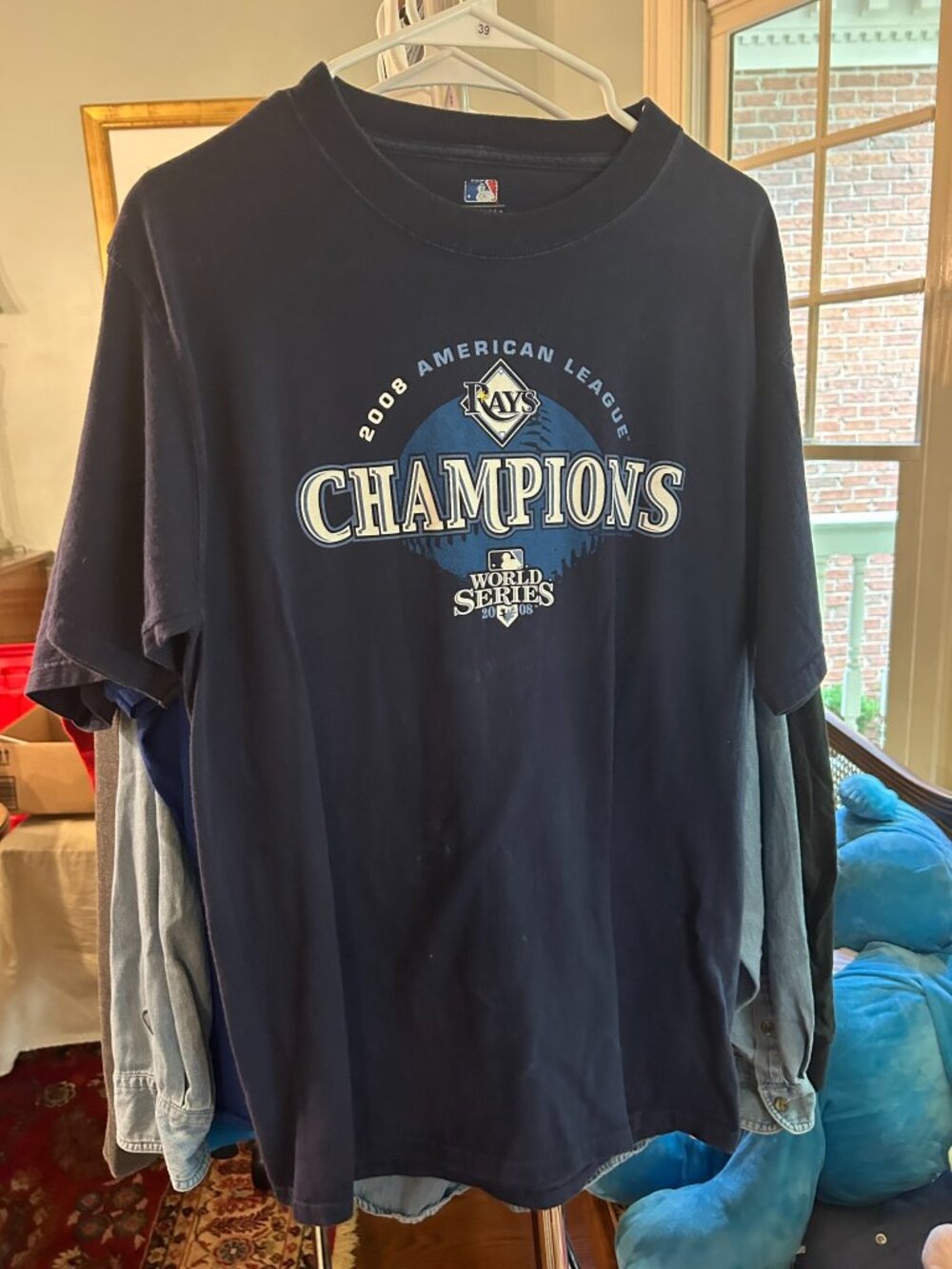 Tampa Bay Rays 2008 American League Champions Navy T-Shirt M